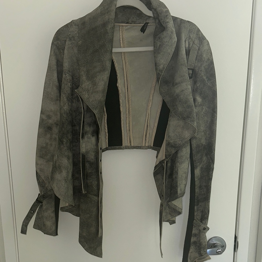 Vintage Kill City Leather Gray Women's Jacket womens‎ XS